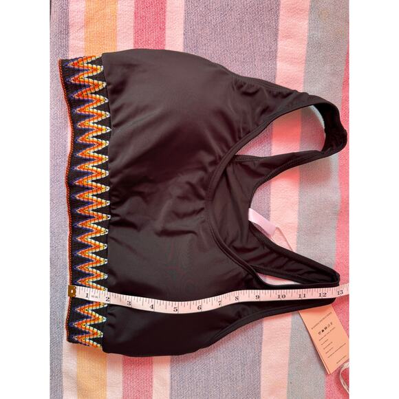 NWT, Women, High Waist Bikini Set, Black and Floral, Sz M - Picture 5 of 11